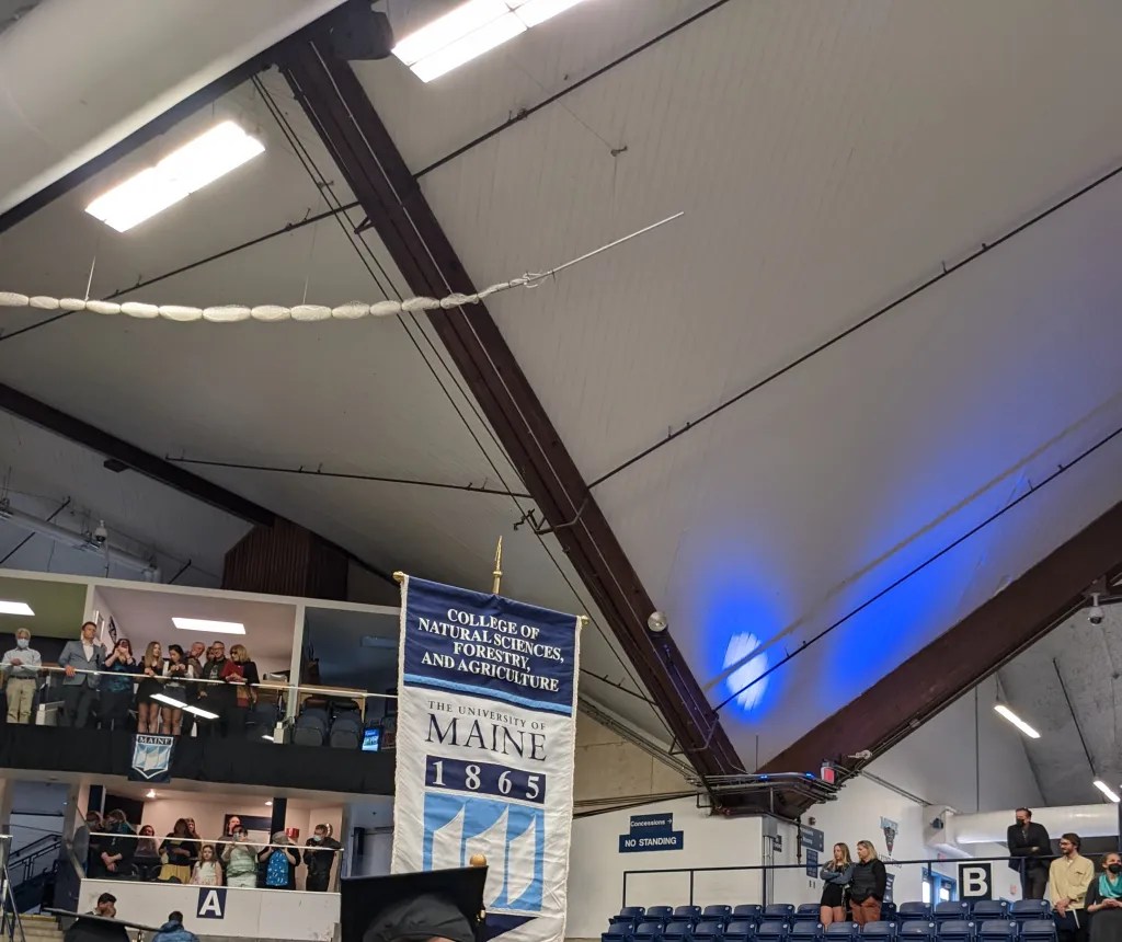 NSFA banner at graduation