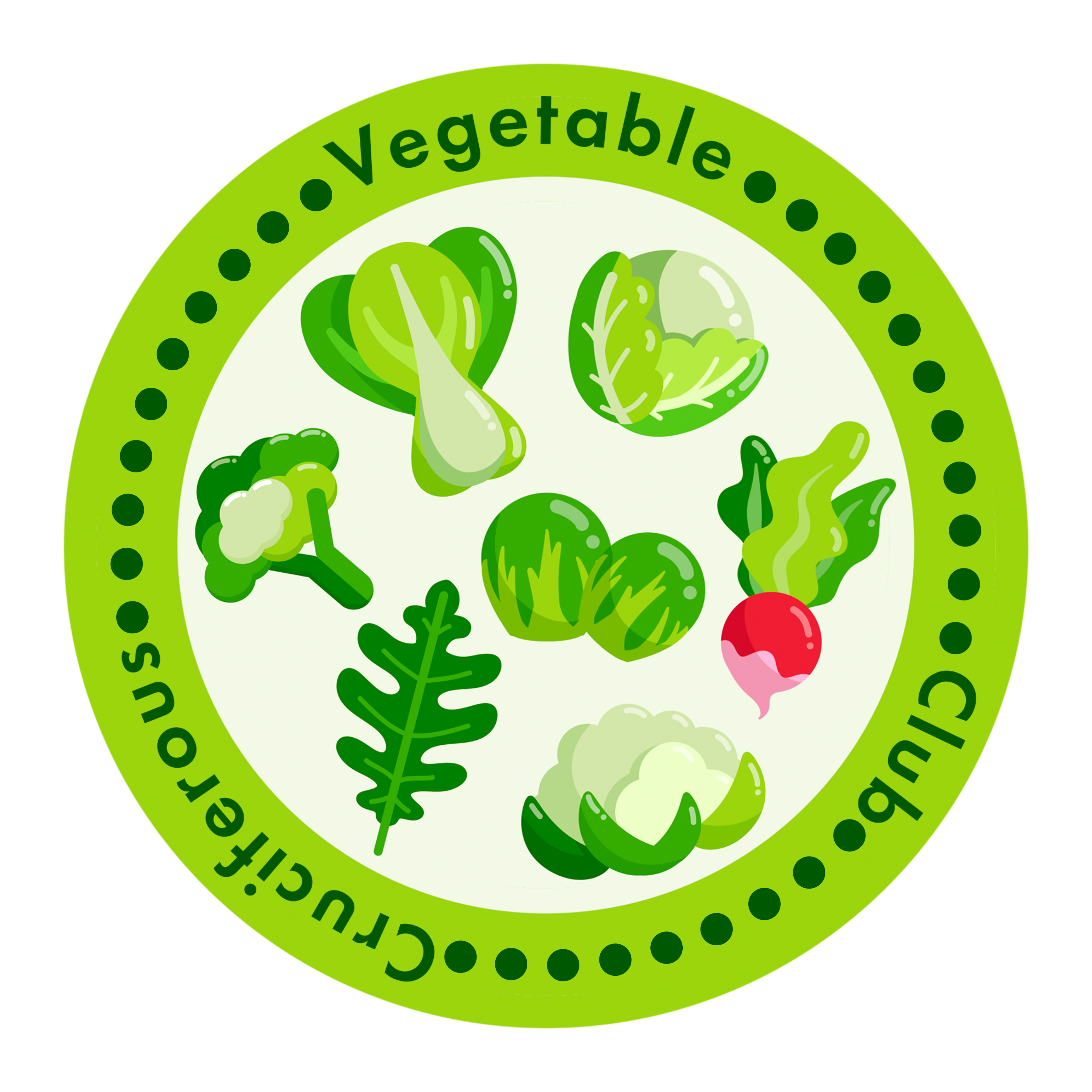 A cartoon of cruciferous vegetables